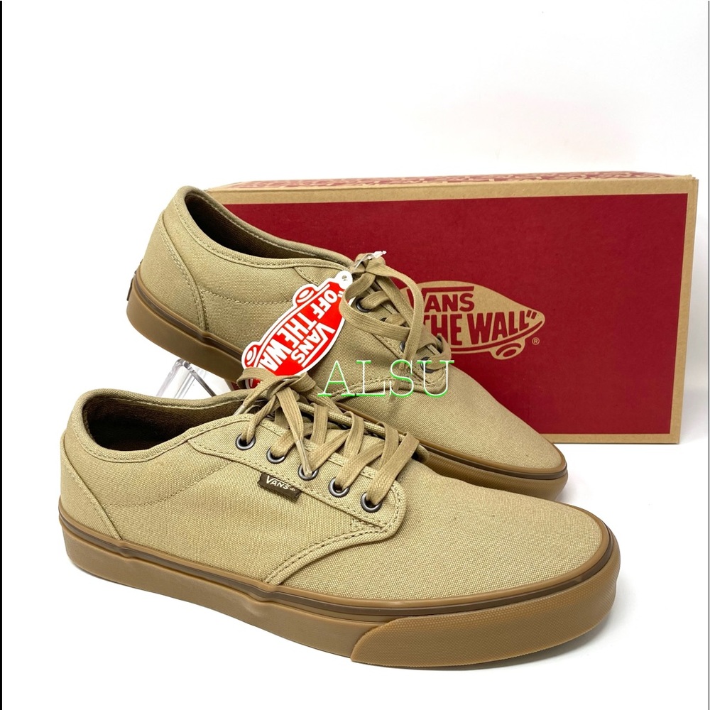VANS Men’s Sneakers Atwood Khaki Canvas - Picture 3 of 10